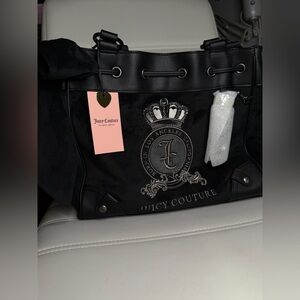 NWT Juicy Couture Licorice Classic Juicy Lover Daydreamer Tote